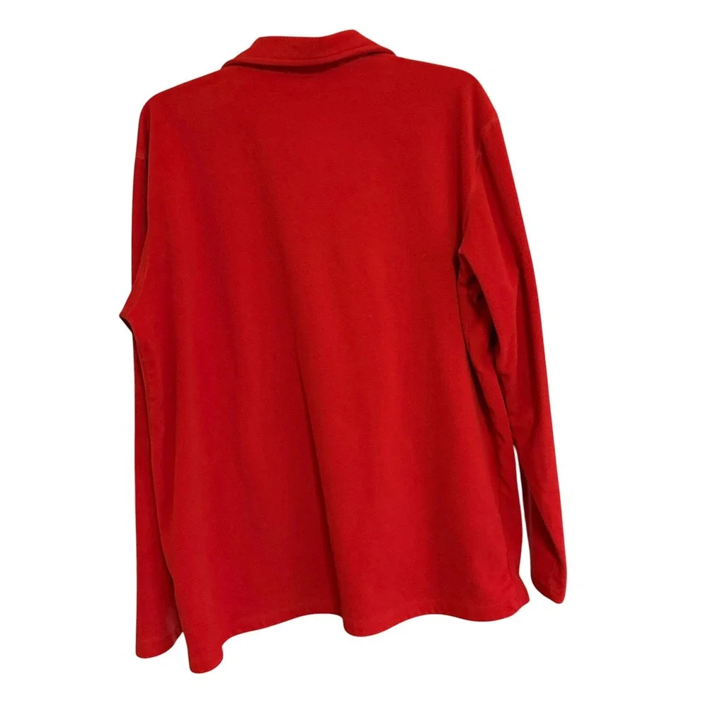 The North Face TKA 100 Mens L Red Quarter Zip Fleece Pullover Gorpcore Vintage